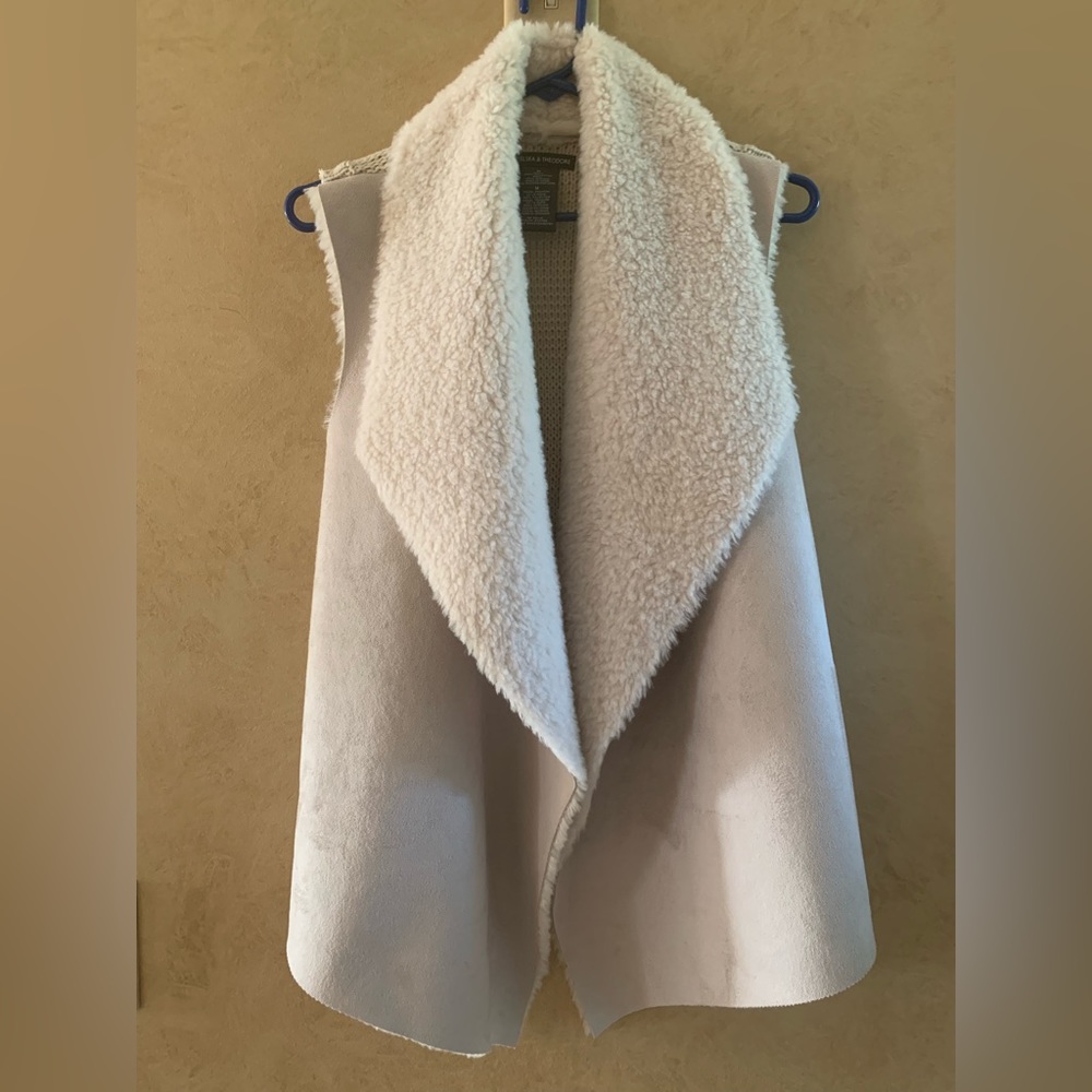 Chelsea & Theodore Faux Fur Vest Sweater